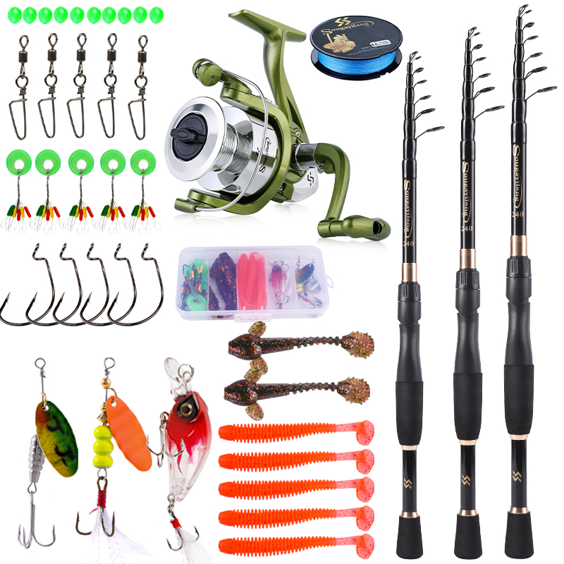 Fishing Equipment Europe - Sougayilang Set Kombo pancing 1.8-2.4m, joran