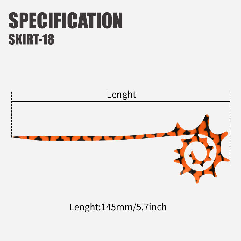 TEASER 5pcs SKIRT-18 145mm Rok - Fishing Equipment Lures ulasan dan harga