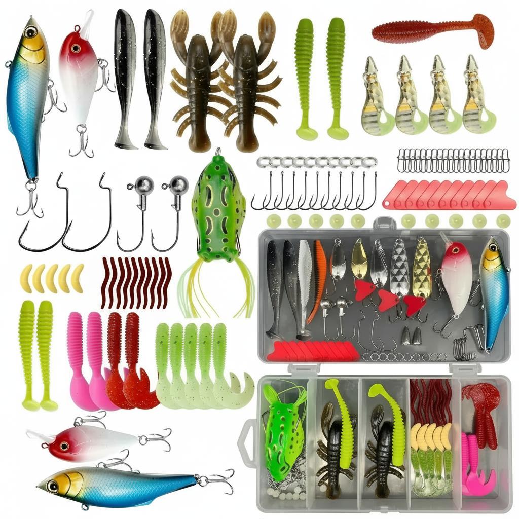 133Pcs Kotak Perlengkapan Panc - Fishing Equipment Lures ulasan dan harga