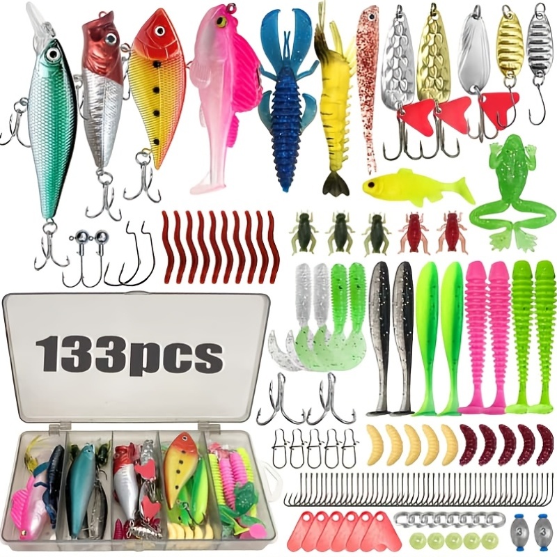133Pcs Kotak Perlengkapan Panc - Fishing Equipment Lures ulasan dan harga