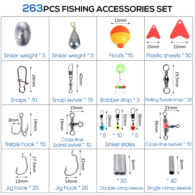 263 Buah Set Aksesori Memancin - Fishing Equipment Organizer ulasan dan harga