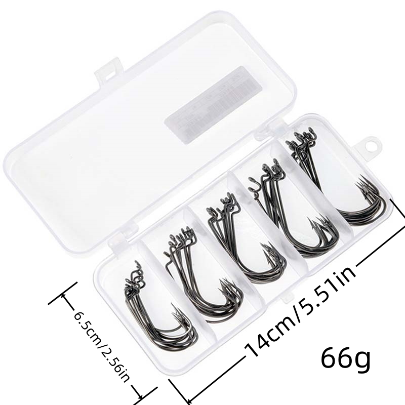 50Pcs/Kotak Kail Pancing Baja  - Fishing Equipment Organizer ulasan dan harga